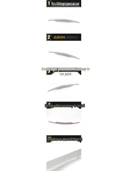 Stainless Steel Rear Trim Stickers for 21 Haval H6S - Tailgate Bumper Anti-Scratch Strips