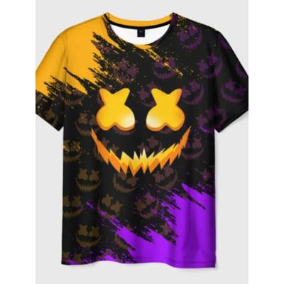 Vtipná trička Módní Hip Hop Potištěná trička Léto Street Tide Módní design Krátký rukáv Ležérní Pánské tričko