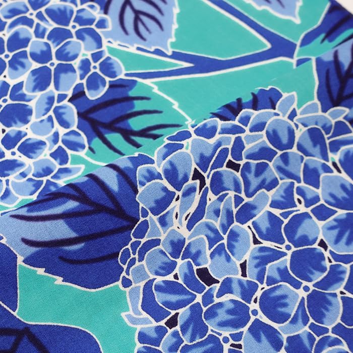 Anbo Dyeing Hand Towel Hydrangea with Authentic Dyed Cotton Made in 35cm x 100cm "Blue-Green Blue-and-White Painting" 100% Tokuoka, Japan,