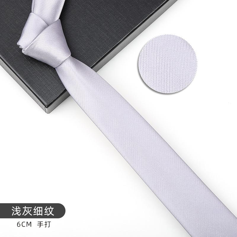 Men'S And Women'S Korean Version 6Cm Fashion Casual Professional Striped Hand-Made Thin Tie Groom Best Man Wedding Banquet Tie