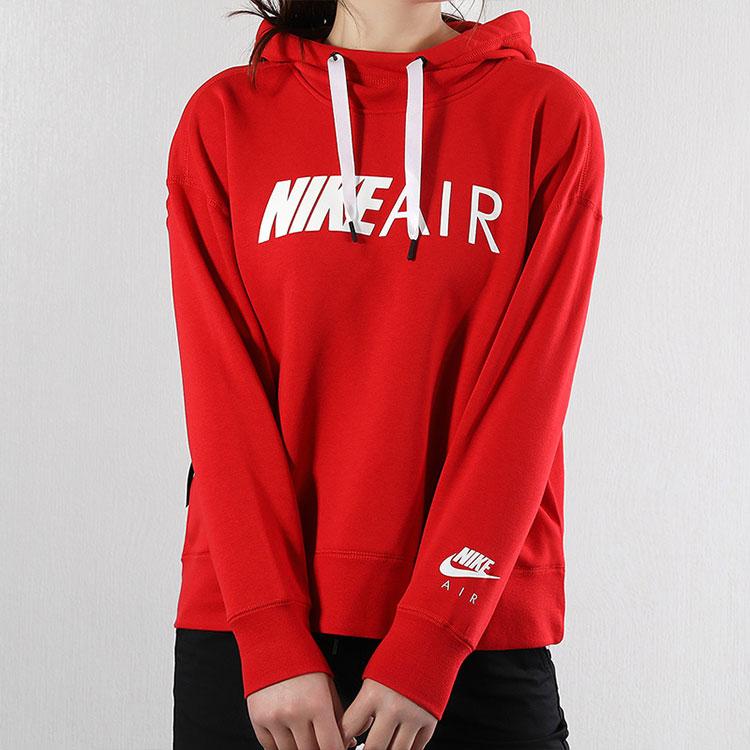 Nike Buchstabendruck Strick-Hoodie Damen Tops Rot AR3655-657