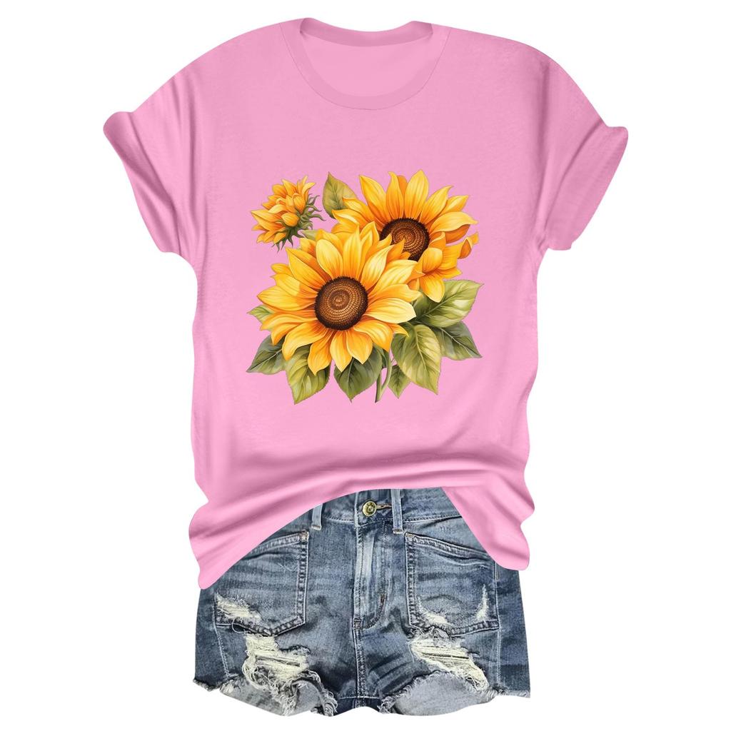 Child Casual Daily Round Neck Printed Short Sleeved T-shirt Letter Top