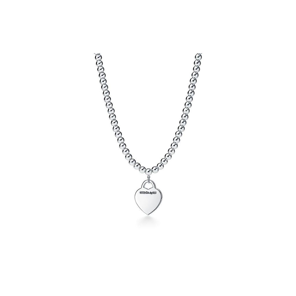 Tiffany & Co. Logo Engraved Sterling Silver Necklace Women Necklace GRP03891