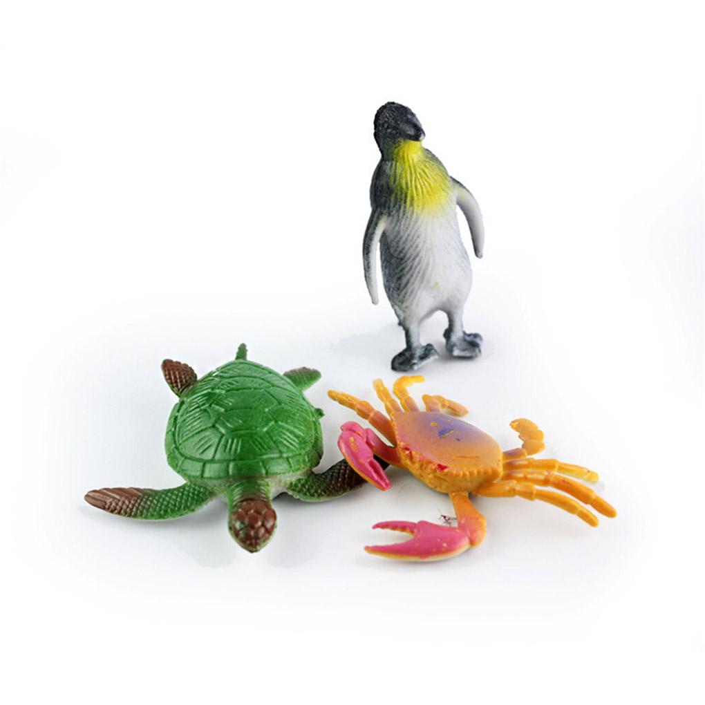 24pcs Children Simulation Sea Life Fish Toys Lifelike Model Home Office Decorations Holiday Gift