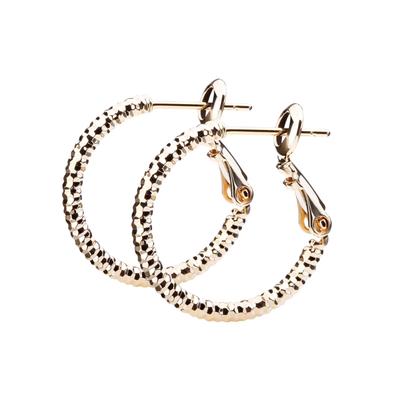 LOKUMI 3 Sizes and 3 Colors To Choose Made In Hoop K24 Earrings, From, Japan, Earrings, Hypoallergenic, One-touch, Catchless, Large, Small, Large,