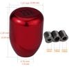 Arenbel 5 Speed Automotive Alloy Shifter Knob Head Short Gear Lever Shift Handle Fit Most Manual Car Red