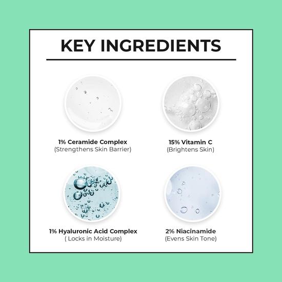 Dr. Sérum ampoule non irritant aux céramides et à la vitamine C 15 % de Sheth | Réduit le teint terne et les taches brunes | Répare la barrière cutanée | Tous types de peau | 30 ml