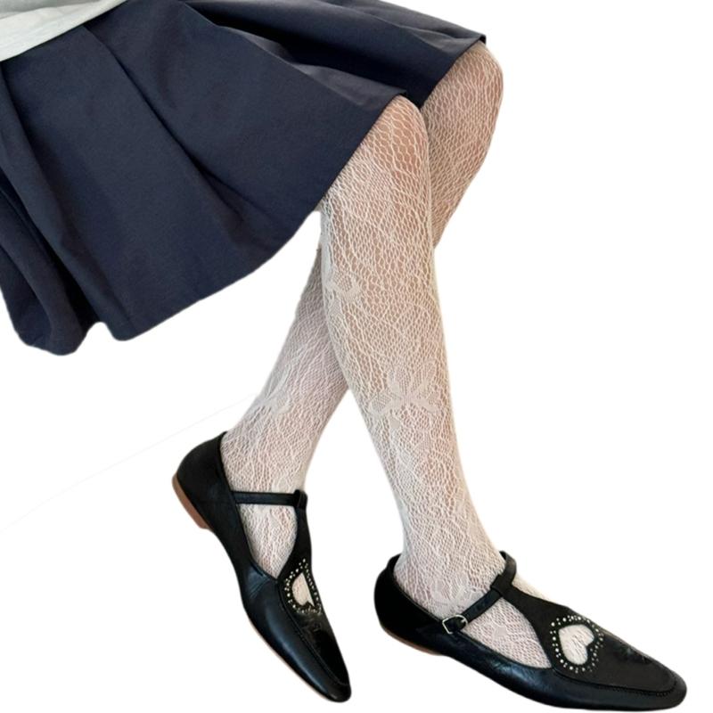 Women Sexy Fishnet Mesh Colored Sheer Tights Stockings Aesthetic Vintage Butterfly Jacquard Patterned Pantyhose Leggings
