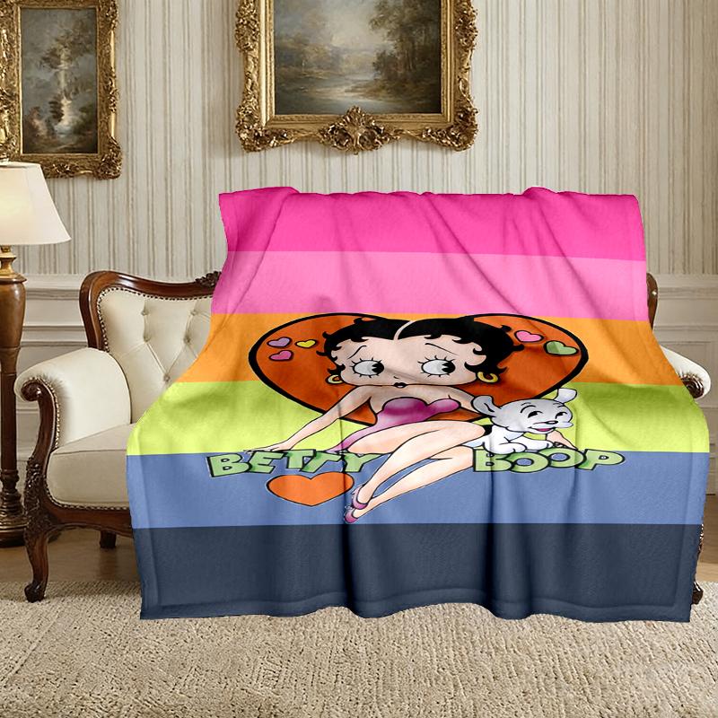 Soft Betty Boop Blanket Perfect for Snuggling Up On the Sofa, Ideal for Cozying Up In the Bedroom