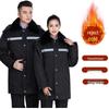 Men's Thickened Cold-Proof Cotton-Padded Military Overcoat – Mid-Length, Multifunctional Workwear Jacket for Labor Protection
