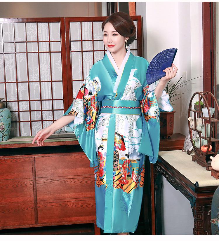 2025 Seiden Plus Size Japanischer Kimono Pyjama - Damen Trendiges Douyin-Inspiriertes Gewand Bademantel Hauskleidung