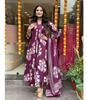 Indian Women Anarkali Kurta Pant Dupatta Set Designer Top Tunic Kurti Salwar Suit Dress