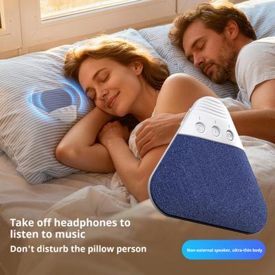 Haut-parleur d'oreiller avec bruit blanc rechargeable Minuterie sous l'oreiller Haut-parleur de sommeil USB Casque de sommeil sans fil privé