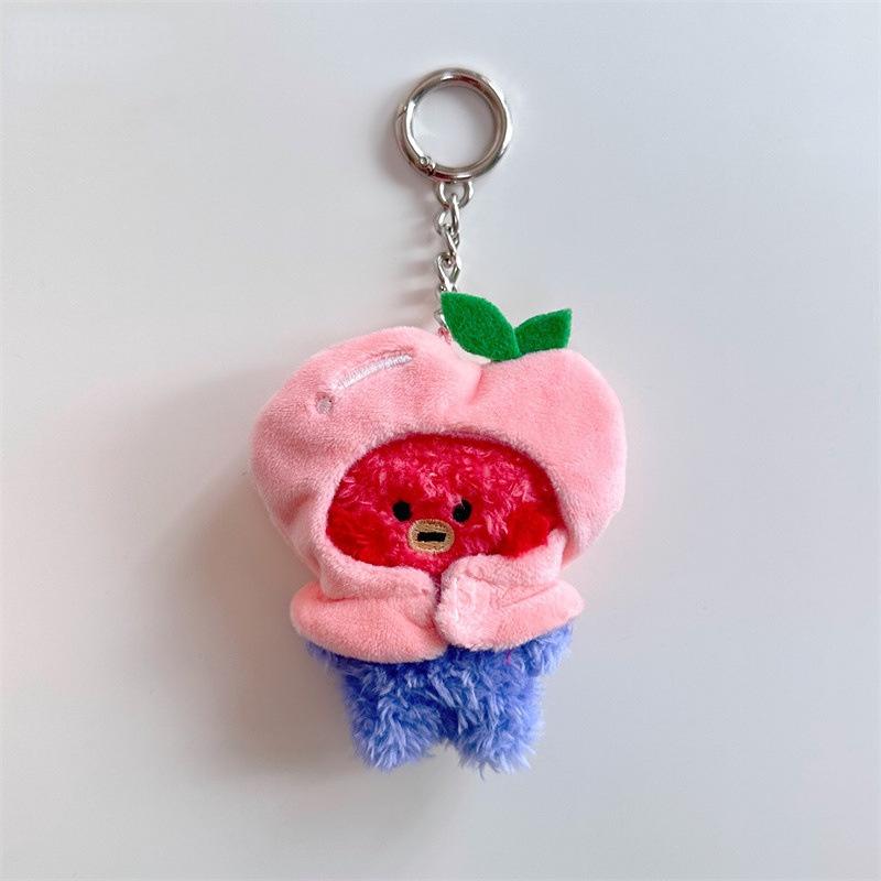 Mini Fruit Plush Pendant Keychain Fan Gift Couple BT21 KPOP MININI FRUITS DOLL ARMY Fluffy Cuddly Huggable Comfort Kawaii Adorable Stuffed Soft