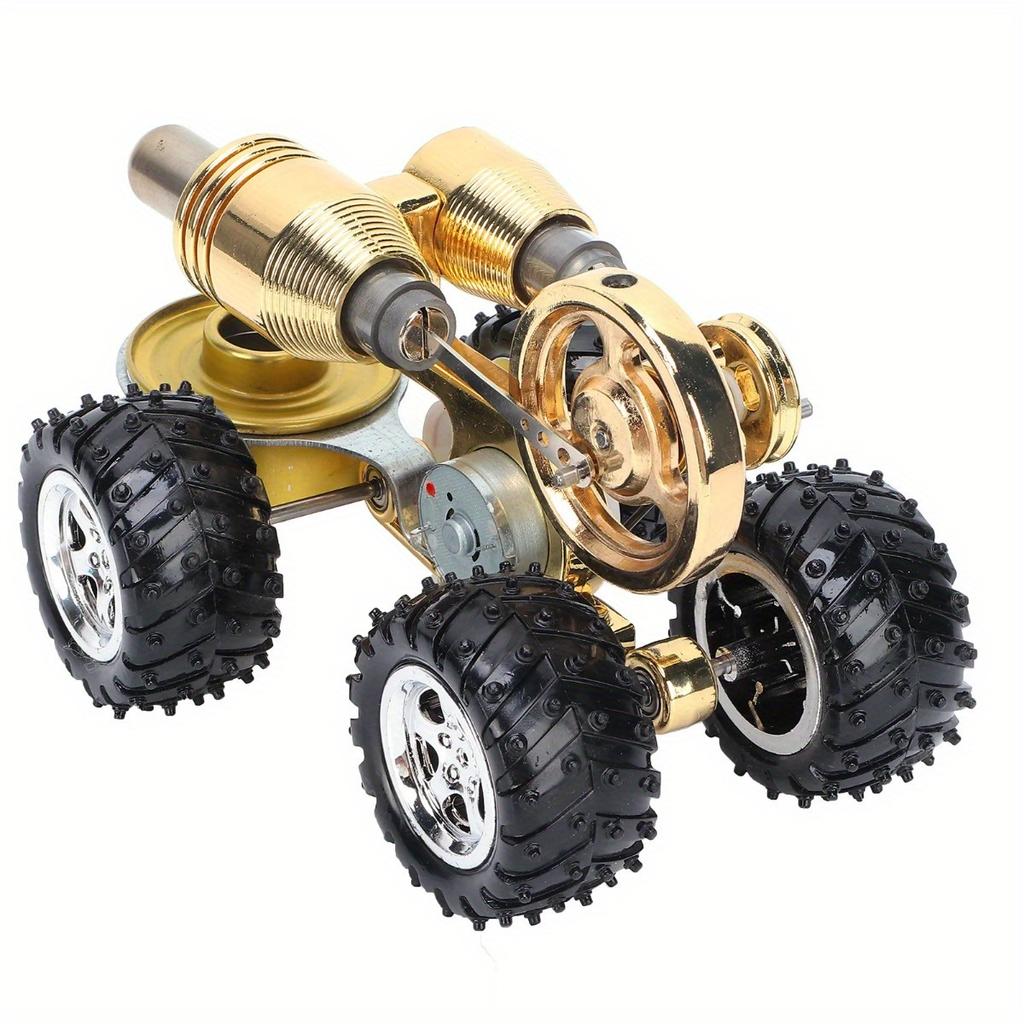Stirling Car Engine Model Miniature External Combustion Power Exquisite Physics Science Kit for Experimental Gift Model Collection
