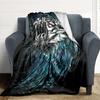 1PC Tiger Water Wave Design Print Blanket, Soft Throw Blanket - Warm & Cozy for Couch, Bed, Office, and Travel yy250912179