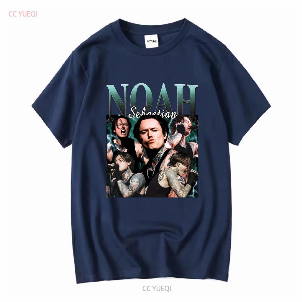 Noah Sebastian Tričko s vintage praním vintage prané Pohodlné Mírně homme grafické Unisex Strečové Stylové móda Měkké