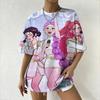 Women's T-shirts New Women's Oversized T-Shirt with KPop Demon Hunters Anime Graphic Print Trendy Casual Streetwear for Fashion Forward Fans