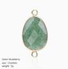 Natural Crystal Stone Charms Faceted Waterdrop Connector with Brass Findings Golden for Necklace Bracelet Jewelry Making DIY