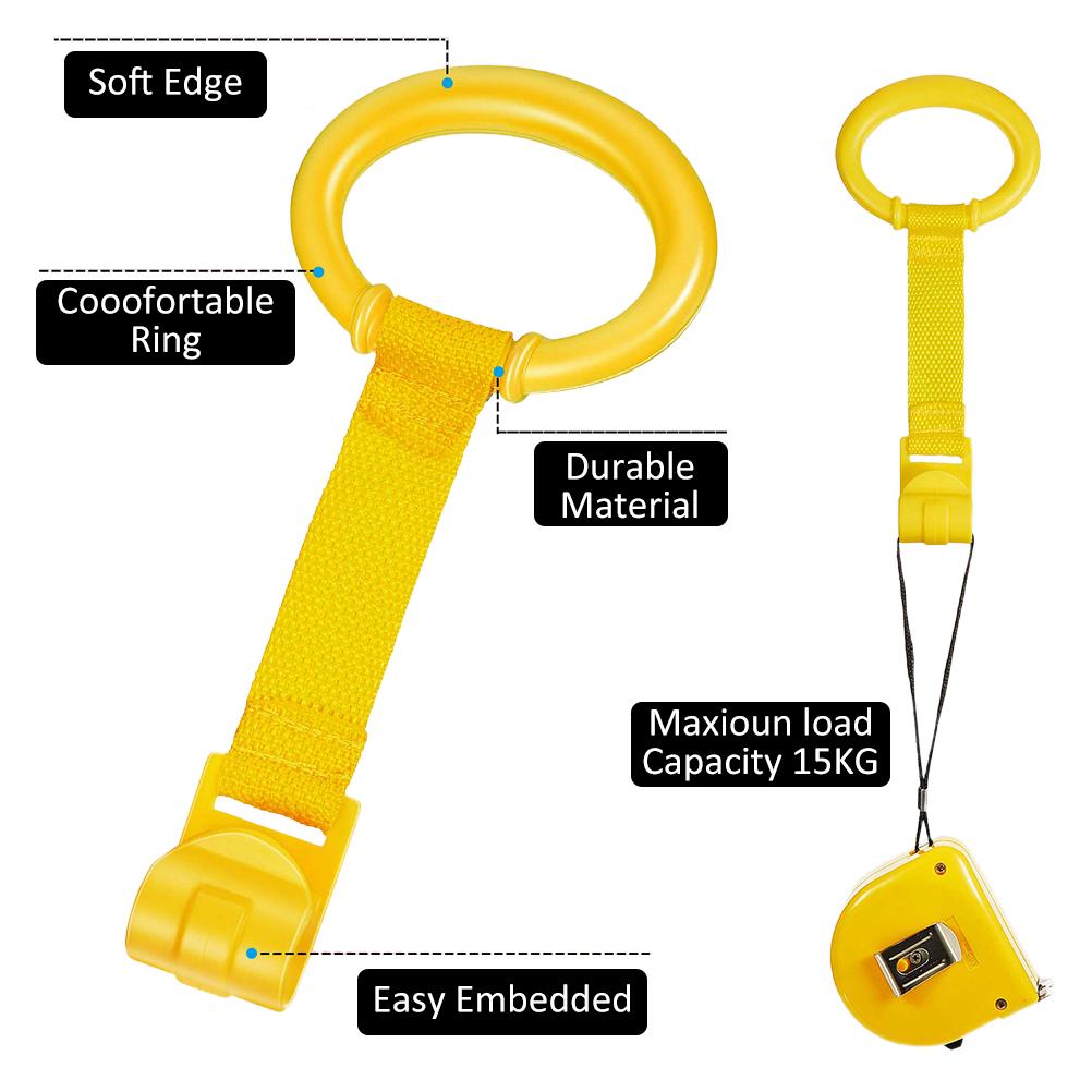 4 Pcs Baby Stand Up Walker Tool Rings Baby Pull Rings for Playpen Baby Crib Hooks Baby Training
