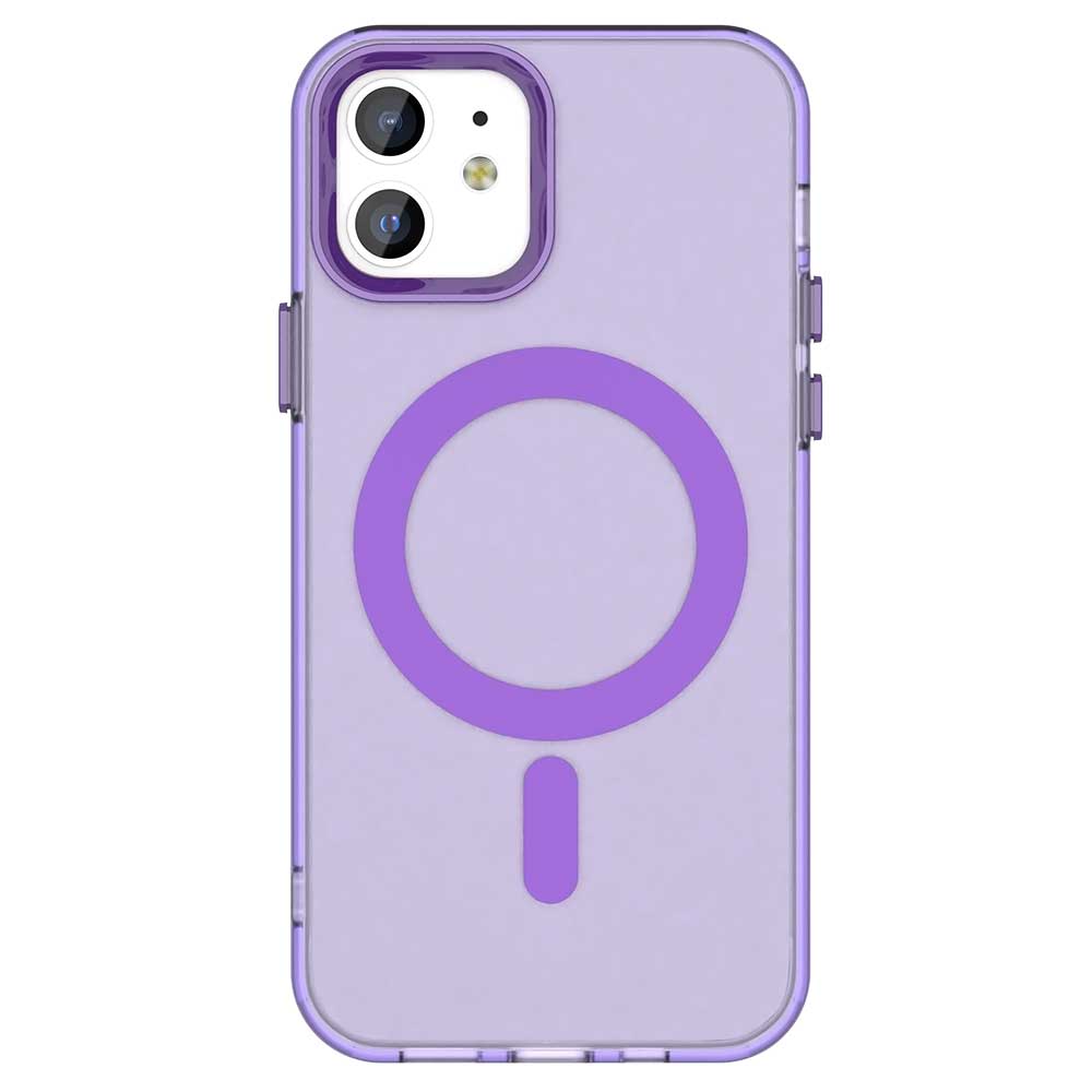 

Матовый чехол Magsafe для Apple iPhone 13 12 11 Pro Max Защитный чехол Магнитная беспроводная зарядка Ударопрочная задняя крышка Pc + tpu&iPhone 11 Pro Max фиолетовый