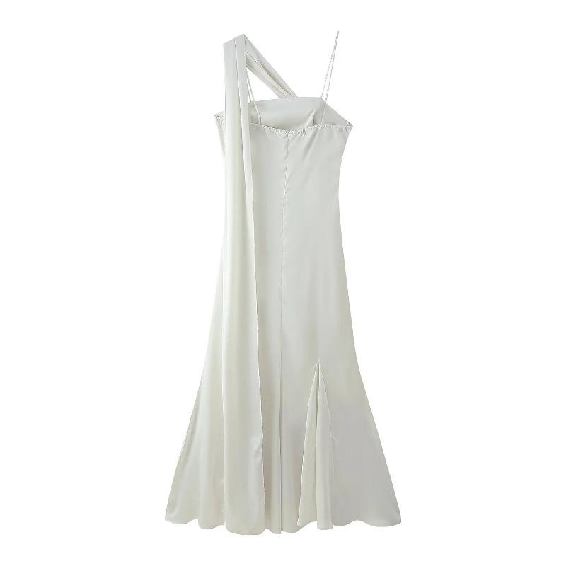 Women's Clothing Fashionable Sexy Simple Design Satin Dress Dress Slim Dress
