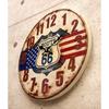 Akizuki Trading US Route 66 Wall X Antique Embossed Clock HLCQ5424 (Akizuki) Clock, 40cm D3cm,