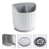 Rotating Utensil Holder Multiple Compartments Plastic Kitchen Counter Knife Chopstick Rack