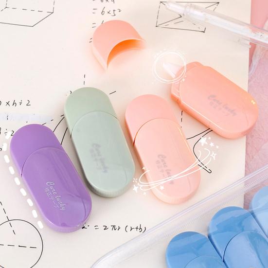 6Pcs High-Capacity Correction Tape with Gradient Color Case Smooth Roller for Students No-Skip Tear-Resistant Cute Office Supplies for School Home