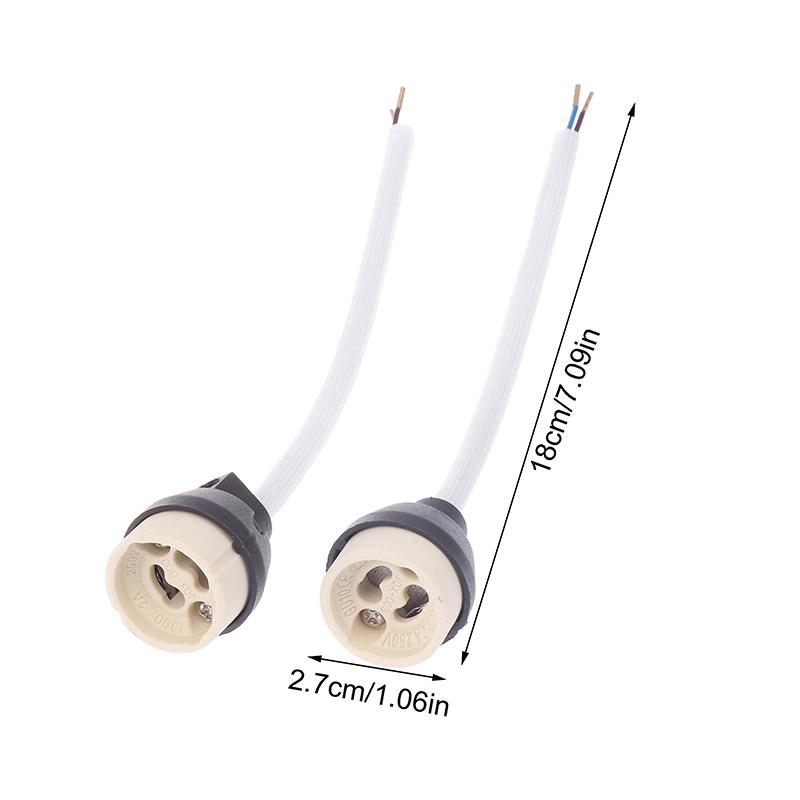 4Pcs Ceramic GU10 Base Socket Adapter Wire Connector Porcelain Halogen GU10 Lamp Holder LampHolder For LED Spot Light Bulb