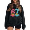 Women's Fashionable Casual Long-Sleeved Round-Neck Printed Pullover Sweatshirt