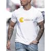 Solar System Planets Print Tees For Men, Casual Quick Drying Breathable T-Shirt, Short Sleeve T-shirt For Running Training