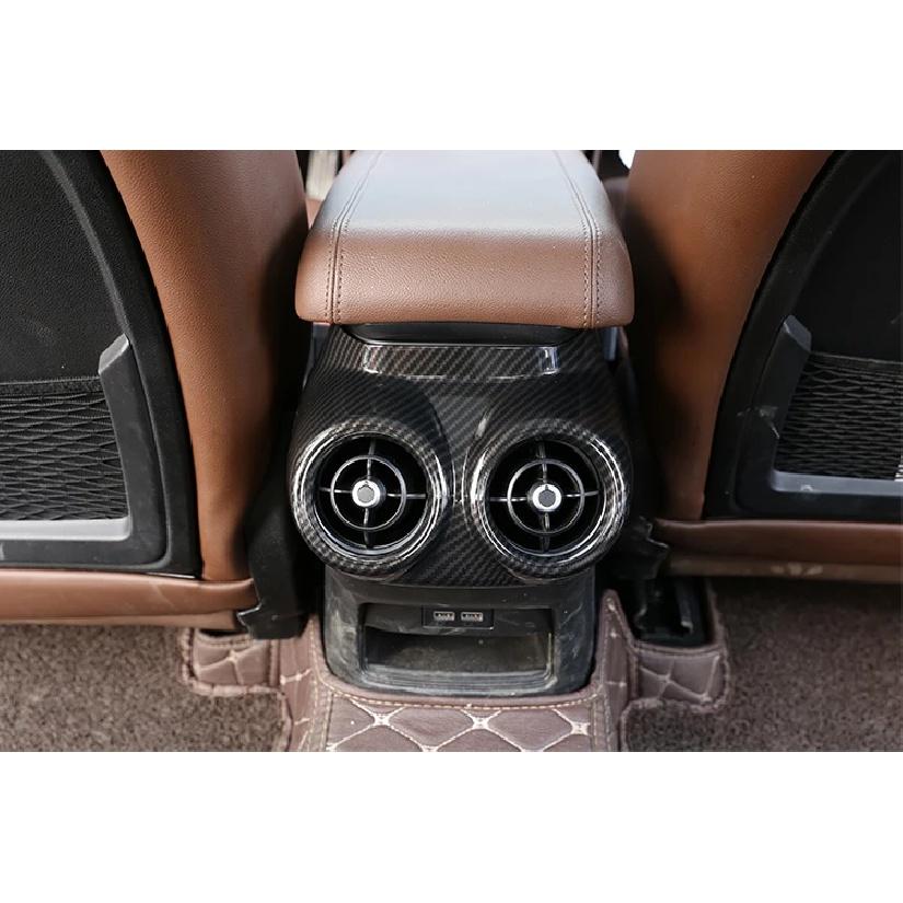 Carbon-Faser-Stil, dekorativer Rahmen für die hintere Auspufföffnung, passend für Alfa Romeo Stelvio 2017– Auto-Innenraum