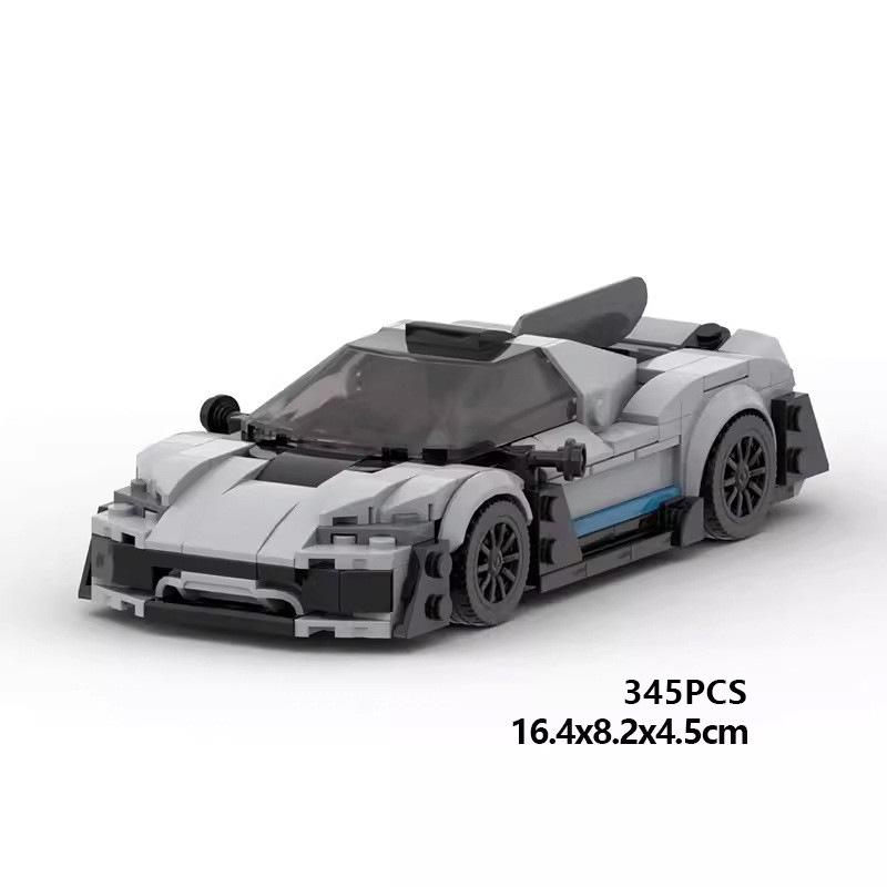 MOC Building Blocks 8-Grid Super Car Model DIY Assembly Bricks Toy For Boys