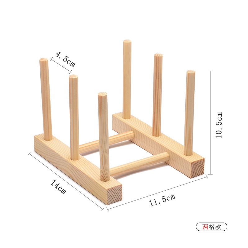 DIY Locker Bamboo Drain Rack Wooden Plate Rack Dish Rack Kitchen Organizer for Plates/Cutting Boards/Plates/Cups/Pot Lid