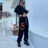 2023 Women's Summer Loose Cuffed Hip-hop Jazz Dance Sweatpants - Trendy European and American Print