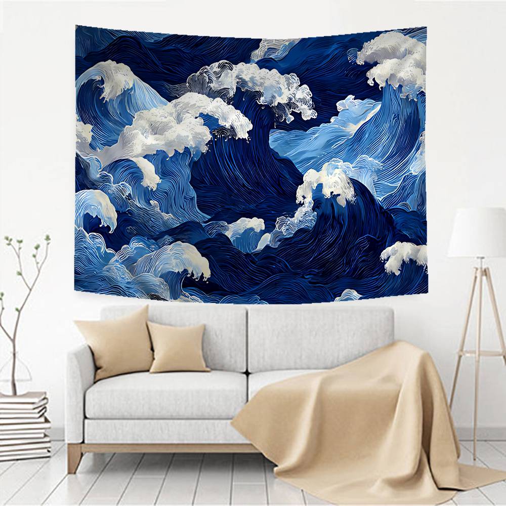 Japan Wave Of Kanagawa Cartoon Tapestry Art Science Fiction Room Home Decor Wall Hanging Sheets