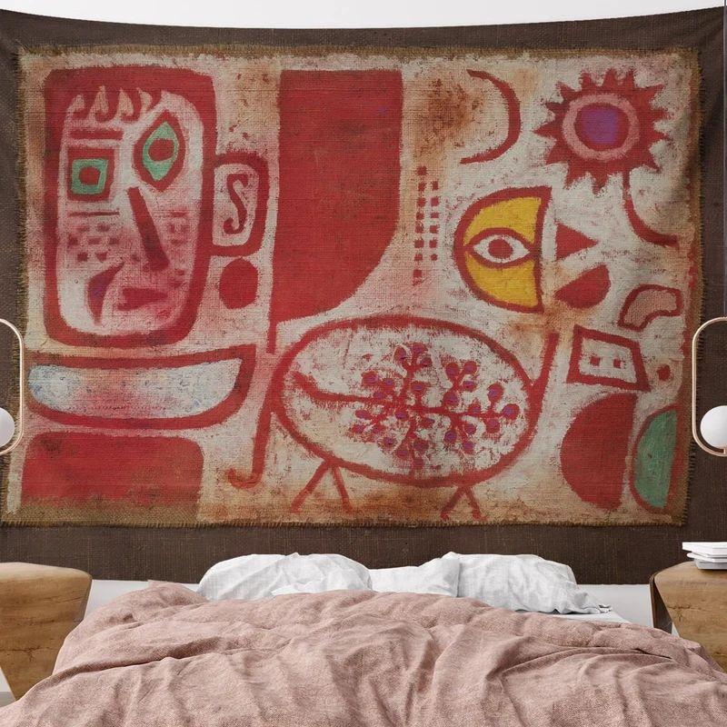 Tapestry by Paul Klee, modern house 75x100 чёрный