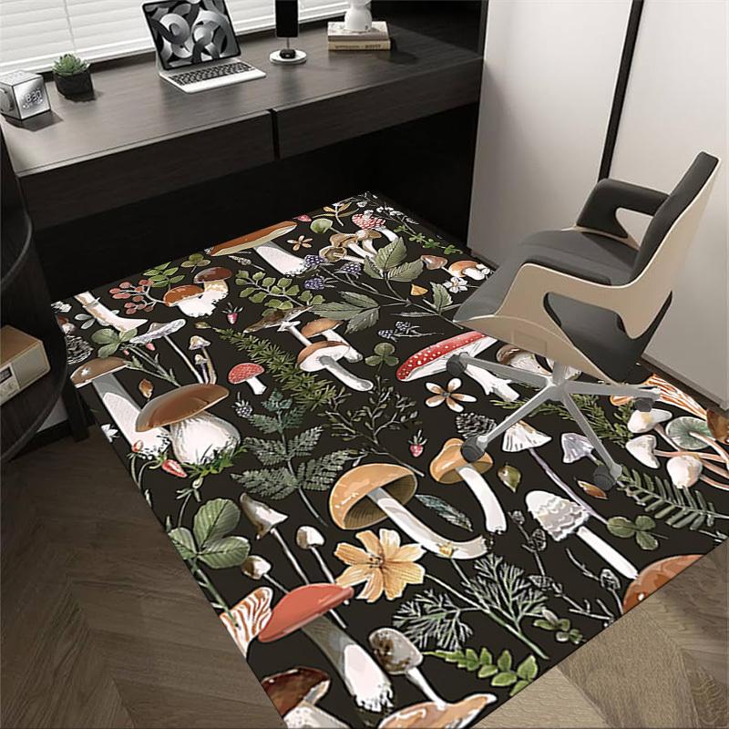 1PC Mushrooms Flowers Extra Large Non Slip Floor carpet, Office, family, bedroom Large Area Rug Indoor Rugs, Vibrant Colors