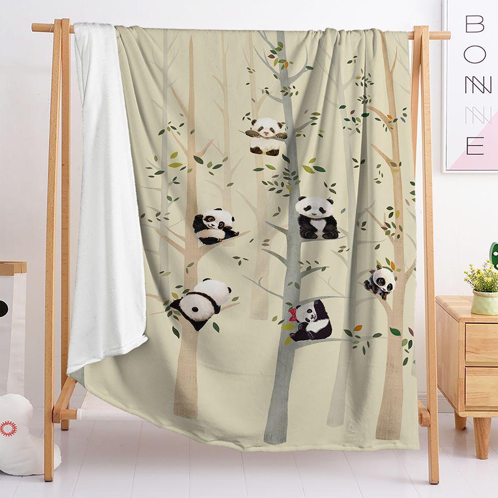 Blanket Cute Panda Blanket Flannel Bedroom Office Blanket Blanket Universal