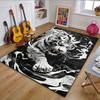 Fierce White Tiger Splash Design Patterned Carpet, Non Slip Mat Suitable for Living Room and Bedroom Sofas