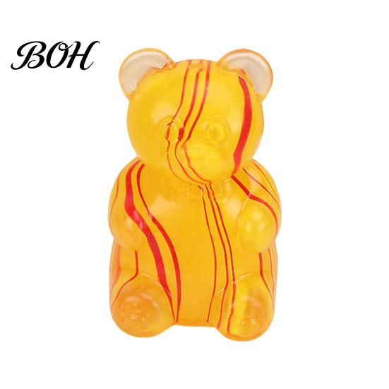 Kawaii Desk Toys for Office Cute Bear Squeeze Toy, Portable Soft TPR Decompression Pinch Squeezing Maltose Texture Sensory Fidget Kids And Adults Safe