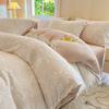 Milk Fleece Four-piece Set, Thickened Carved Fleece, Bed Sheet Quilt Cover, Bed Three-piece Set