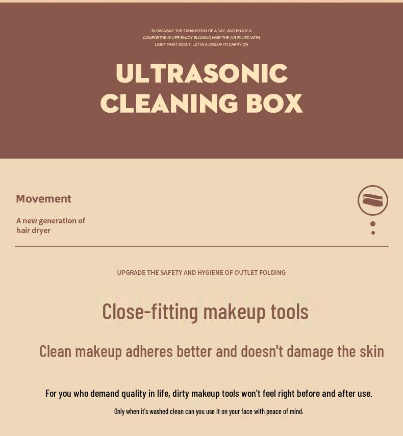 Tragbarer Ultraschallreiniger für Brillen, Schmuck & Kontaktlinsen - Hochfrequente automatische Vibration