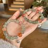 Natural Green Rutilated Quartz Bracelet for Women, Forest Style Wood Element Crystal Bracelet, Original Design, Gift for Best Friend