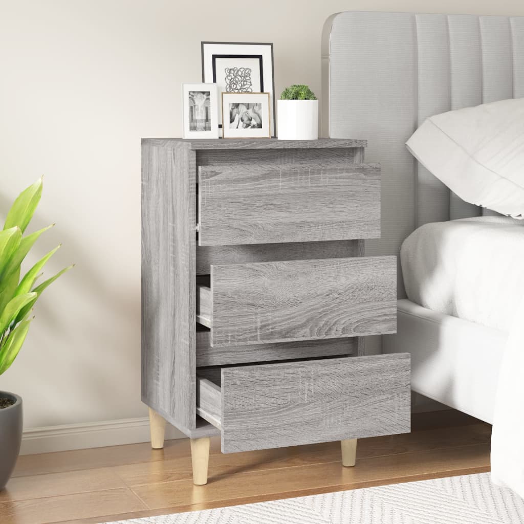 Nightstand Gray Sonoma 40 x 35 x 70 cm Particleboard