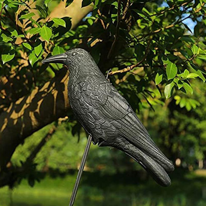 Simulation Crow,Black Raven,Bird Repellent,Natural Pest Control, PigeonRepellent Raven Prop Scary Decoration For Party Supplies
