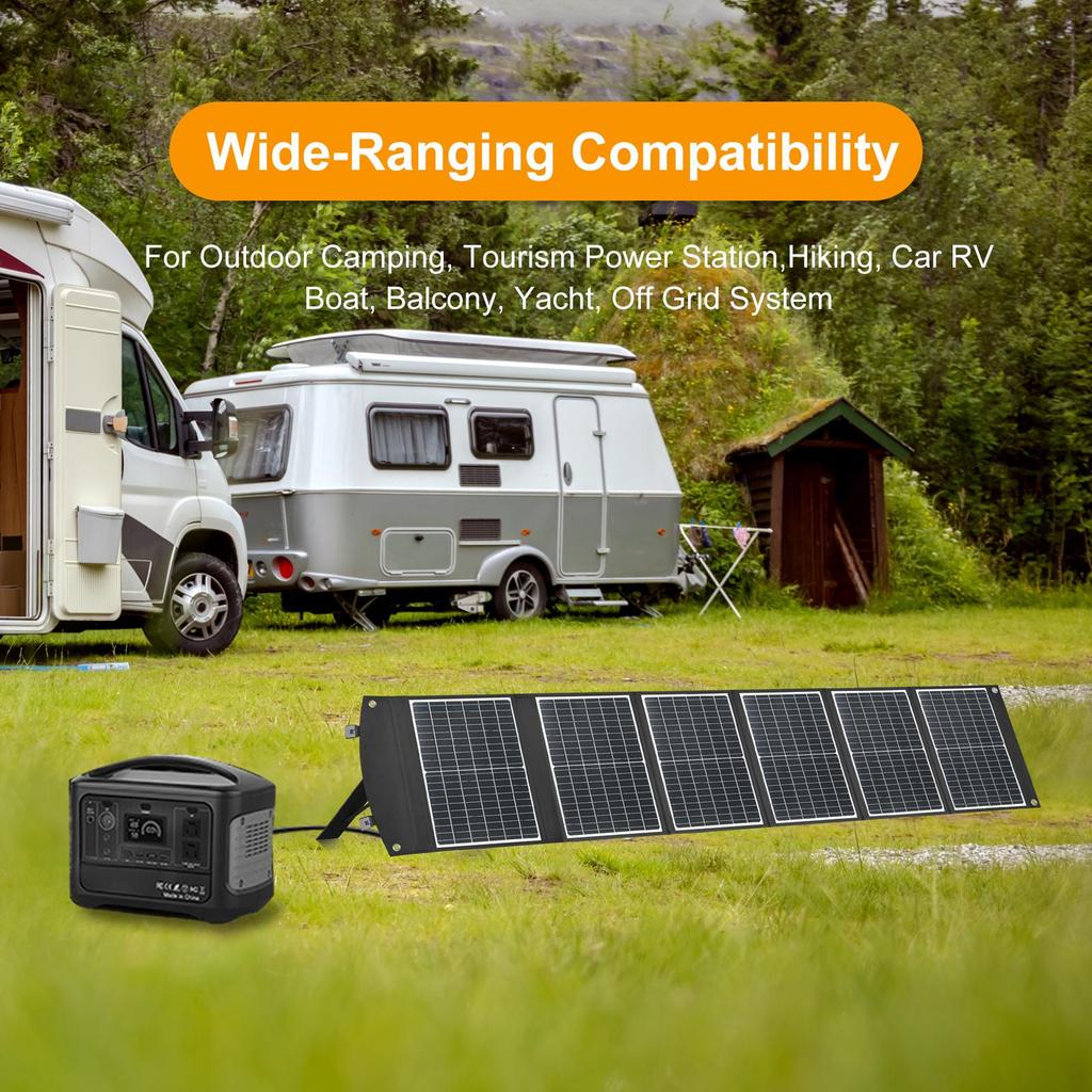 Tragbares 100W faltbares Solarpanel 20V faltbares Solarladegerät für Camping-Kraftwerk
