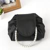 2024 Women Drawstring Cosmetic Bag Organizer Travel Toiletry Storage Shoulder MakeUp Pouch Large Capacity Beauty Case Waterproof