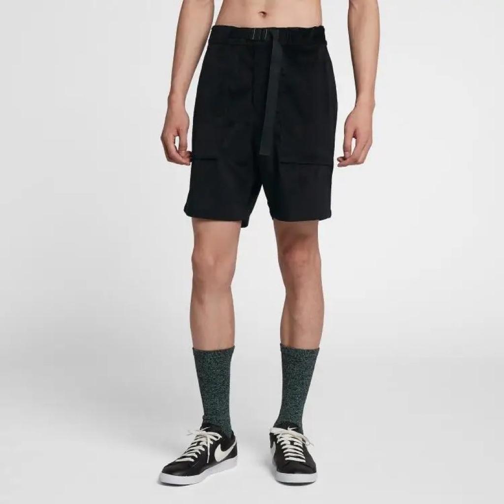 Nike Solid Color Straight Leg Comfortable Cargo Shorts Men shorts Black BQ8752-010